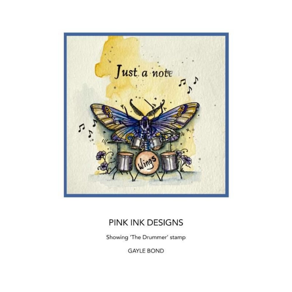 Pink Ink Designs The Drummer A6 Clear Stamp (PI127) (OUTLET)