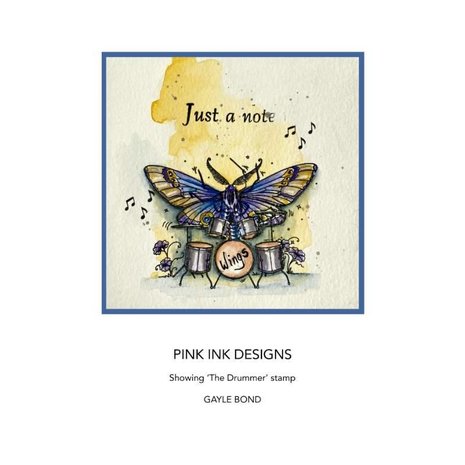 Pink Ink Designs The Drummer A6 Clear Stamp (PI127) (OUTLET)