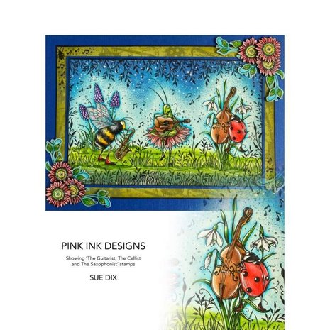 Pink Ink Designs The Saxophonist A6 Clear Stamp (PI128) (OUTLET)