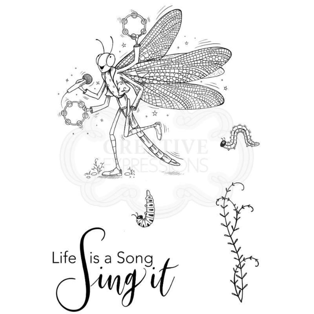 Pink Ink Designs The Singer A6 Clear Stamp (PI144) (OUTLET)