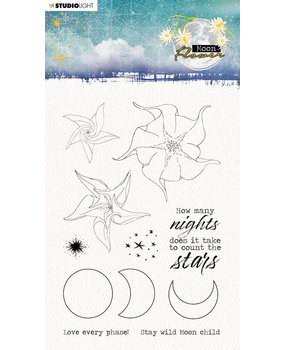 Studio Light Moon Flower Clear Stamp How Many Nights (SL-MFL-STAMP133) (OUTLET)
