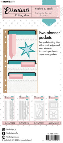 Studio Light Two Planner Pockets Planner Dies (SL-PES-CD112) (OUTLET) Studio Light Two Planner Pockets Planner Dies (SL-PES-CD112) (OUTLET)
