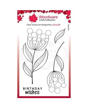 Woodware Bubble Bloom Jeanie Clear Stamp (JGS792 ) (OUTLET)