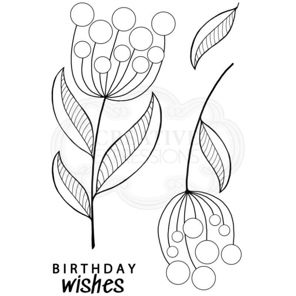 Woodware Bubble Bloom Jeanie Clear Stamp (JGS792 ) (OUTLET) Woodware Bubble Bloom Jeanie Clear Stamp (JGS792 ) (OUTLET)