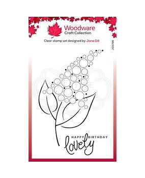 Woodware Bubble Bloom Fizzie Clear Stamp (JGS796) (OUTLET)