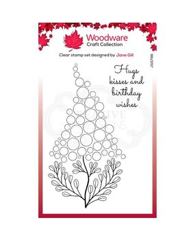 Woodware Bubble Bloom Betty Clear Stamp (JGS798) (OUTLET)