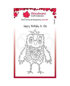 Woodware Fuzzy Friends Hugo Clear Stamp (JGS769) (OUTLET)