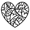 Woodware Heart Window Stencil (FRST048) (OUTLET) Woodware Heart Window Stencil (FRST048) (OUTLET)