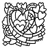 Doodle Heart Stencil (FRST047) (OUTLET)