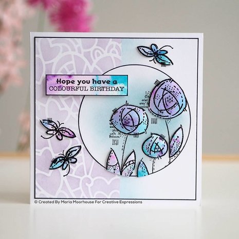 Woodware Doodle Heart Stencil (FRST047) (OUTLET)