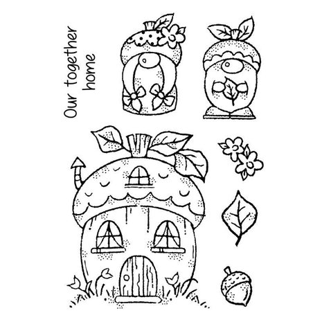 Woodware Acorn Gnomes Clear Stamp (FRS879) (OUTLET) Woodware Acorn Gnomes Clear Stamp (FRS879) (OUTLET)