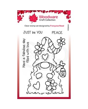 Woodware Flower Power Gnome Clear Stamp (FRS844) (OUTLET) Woodware Flower Power Gnome Clear Stamp (FRS844) (OUTLET)