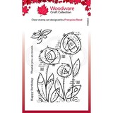 Woodware Flower Blooms Clear Stamp (FRS854) (OUTLET)