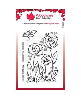 Woodware Flower Blooms Clear Stamp (FRS854) (OUTLET)