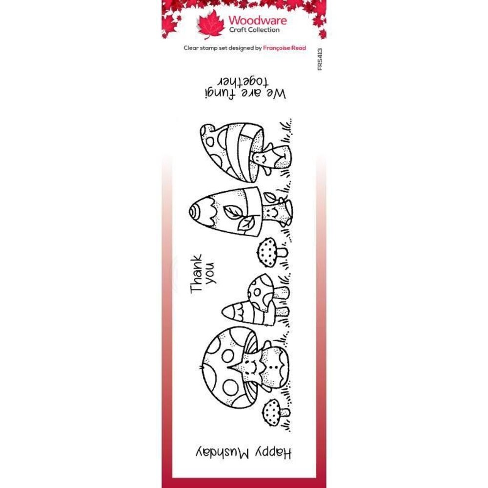Woodware Mushy Friends Clear Stamp (FRS413) (OUTLET)