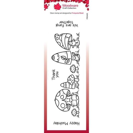 Woodware Mushy Friends Clear Stamp (FRS413) (OUTLET)