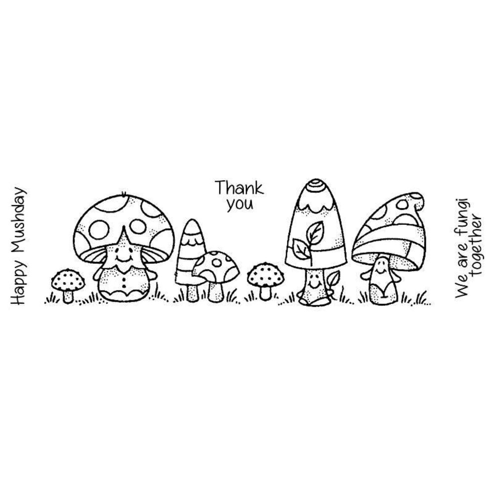 Woodware Mushy Friends Clear Stamp (FRS413) (OUTLET)
