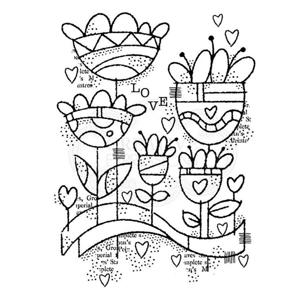Woodware Love Garden Clear Stamp (FRS855) (OUTLET) Woodware Love Garden Clear Stamp (FRS855) (OUTLET)