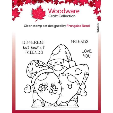 Woodware Gnome Friends Clear Stamp (FRS086) (OUTLET)