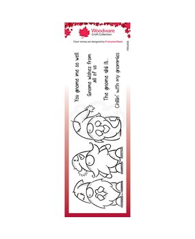 Woodware Three Gnomes Clear Stamp (FRS406) (OUTLET) Woodware Three Gnomes Clear Stamp (FRS406) (OUTLET)