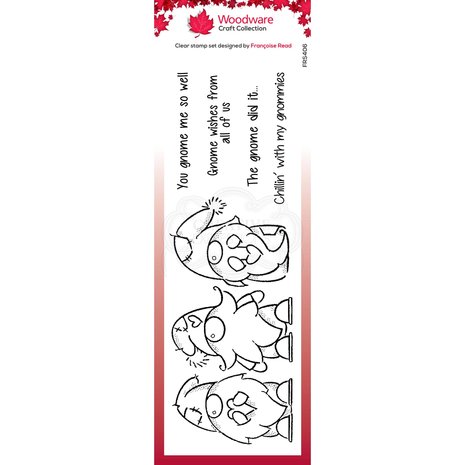 Woodware Three Gnomes Clear Stamp (FRS406) (OUTLET) Woodware Three Gnomes Clear Stamp (FRS406) (OUTLET)