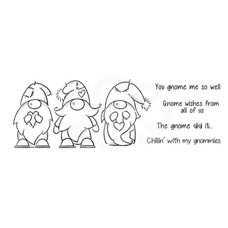 Woodware Three Gnomes Clear Stamp (FRS406) (OUTLET) Woodware Three Gnomes Clear Stamp (FRS406) (OUTLET)