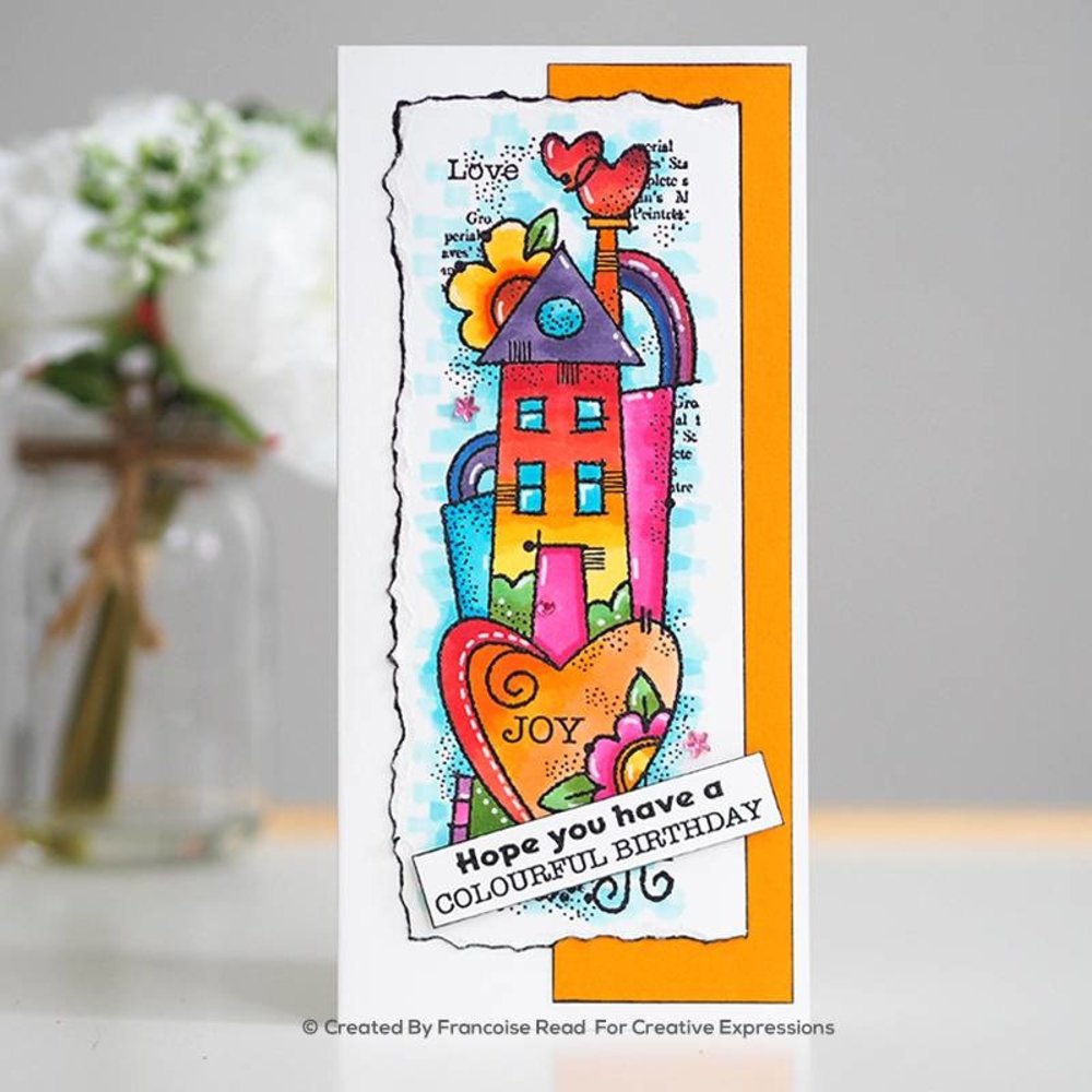Woodware Rainbow House Clear Stamp (FRS409) (OUTLET) Woodware Rainbow House Clear Stamp (FRS409) (OUTLET)