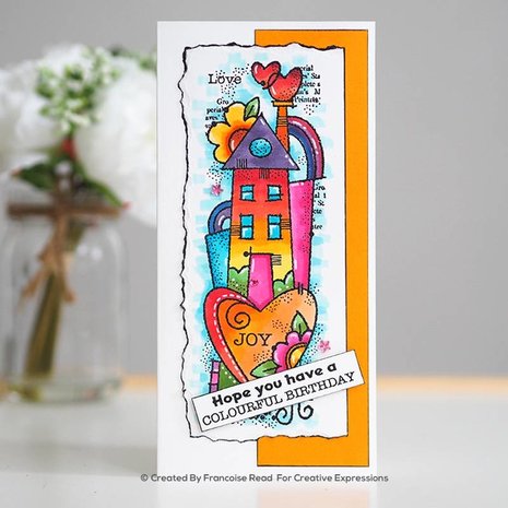 Woodware Rainbow House Clear Stamp (FRS409) (OUTLET) Woodware Rainbow House Clear Stamp (FRS409) (OUTLET)