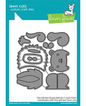 Lawn Fawn Tiny Gift Box Skunk Add-On Dies (LF2737) (OUTLET)