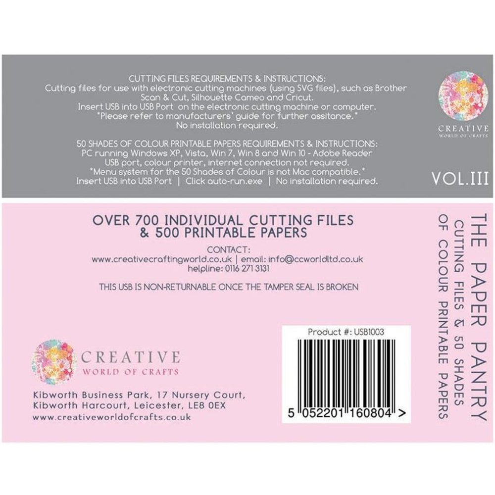 The Paper Boutique The Paper Pantry Cutting Files Vol 3 USB Collection (USB1003) (OUTLET) The Paper Boutique The Paper Pantry Cutting Files Vol 3 USB Collection (USB1003) (OUTLET)