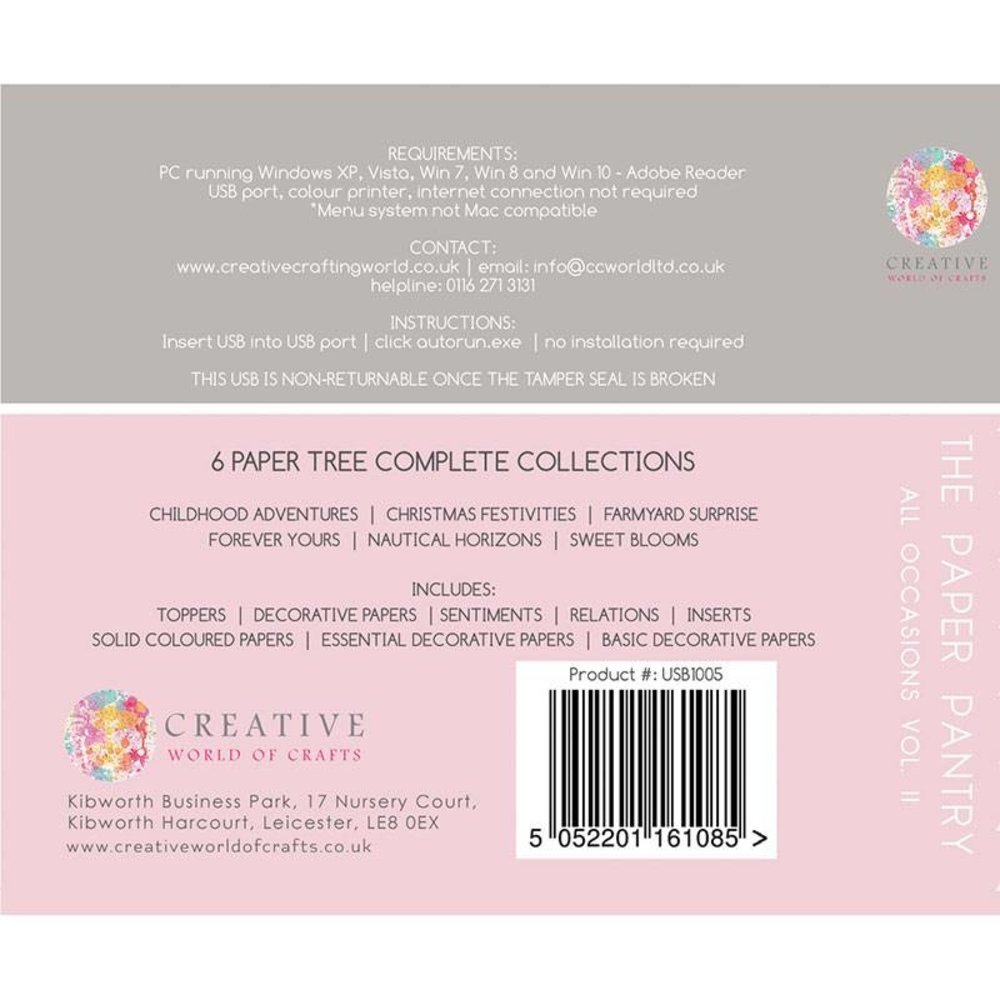 The Paper Tree The Paper Pantry All Occasions Vol 2 USB Collection (USB1005) (OUTLET) The Paper Tree The Paper Pantry All Occasions Vol 2 USB Collection (USB1005) (OUTLET)
