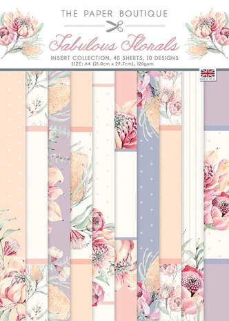 The Paper Boutique Fabulous Florals A4 Insert Collection (PB1600) (OUTLET)