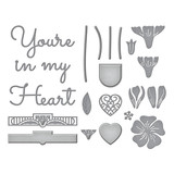 Spellbinders Primrose Heart Façade Etched Dies (S5-484) (OUTLET)