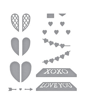 Spellbinders Open House Valentines Etched Dies (S3-429) (OUTLET)