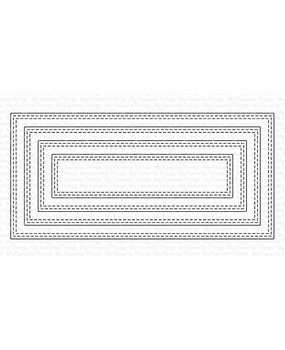 My Favorite Things Mini Slimline Double Stitched Rectangle STAX Die-namics (MFT-2160) (OUTLET)
