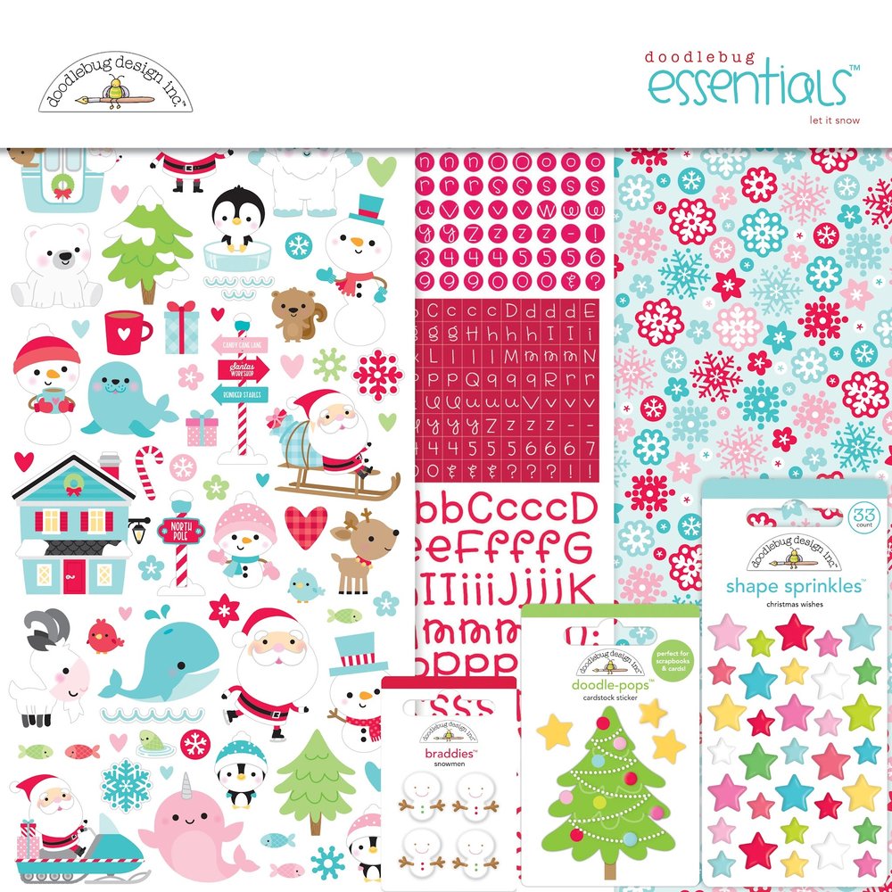 Doodlebug Design Let It Snow 12x12 Inch Essentials Kit (7542) (DISCONTINUED) Doodlebug Design Let It Snow 12x12 Inch Essentials Kit (7542) (DISCONTINUED)