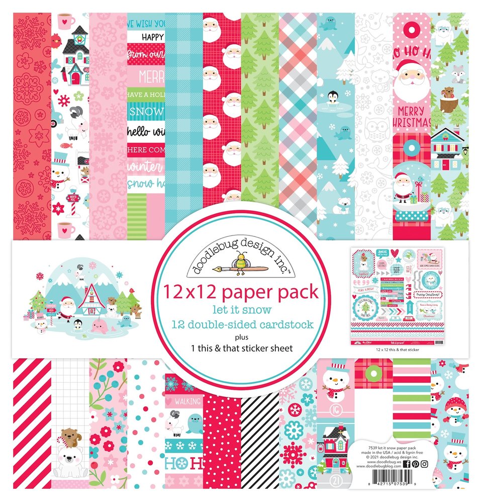 Doodlebug Design Let It Snow 12x12 Inch Paper Pack (7539) (DISCONTINUED) Doodlebug Design Let It Snow 12x12 Inch Paper Pack (7539) (DISCONTINUED)