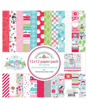 Doodlebug Design Let It Snow 12x12 Inch Paper Pack (7539) (DISCONTINUED)