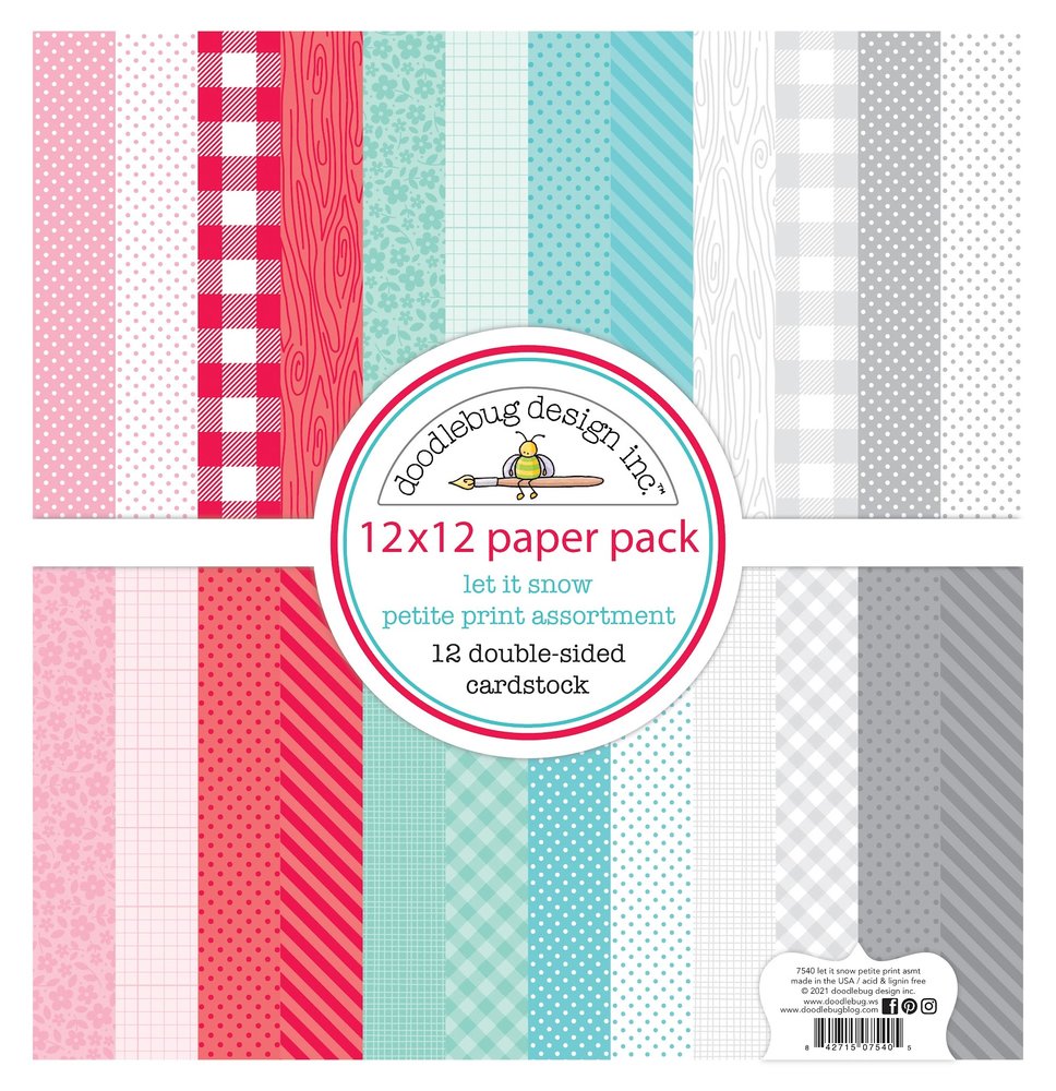 Doodlebug Design Let It Snow 12x12 Inch Petite Prints Paper Pack (7540) (DISCONTINUED) Doodlebug Design Let It Snow 12x12 Inch Petite Prints Paper Pack (7540) (DISCONTINUED)