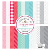 Doodlebug Design Let It Snow 12x12 Inch Petite Prints Paper Pack (7540) (DISCONTINUED)