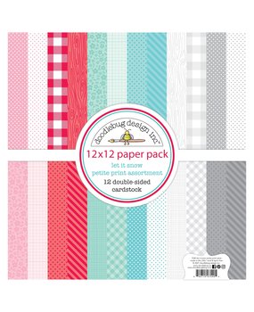 Doodlebug Design Let It Snow 12x12 Inch Petite Prints Paper Pack (7540) (DISCONTINUED)
