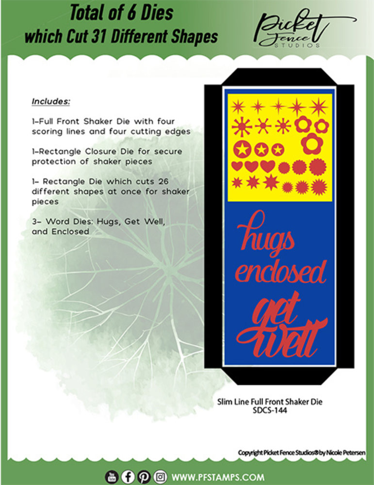 Picket Fence Studios Slim Line Full Front Shaker 9,5x4,5 Inch Dies (SDCS-144) (OUTLET) Picket Fence Studios Slim Line Full Front Shaker 9,5x4,5 Inch Dies (SDCS-144) (OUTLET)