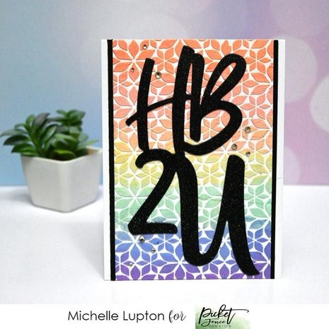 Picket Fence Studios Slim Line Lots of Blossoms 4x10 Inch Stencil (SC-288) (OUTLET)