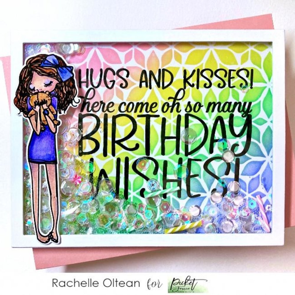 Picket Fence Studios Lots of Blossoms 6x6 Inch Stencil (SC-286) (OUTLET)