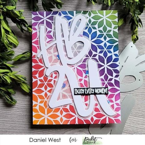 Picket Fence Studios Lots of Blossoms 6x6 Inch Stencil (SC-286) (OUTLET)