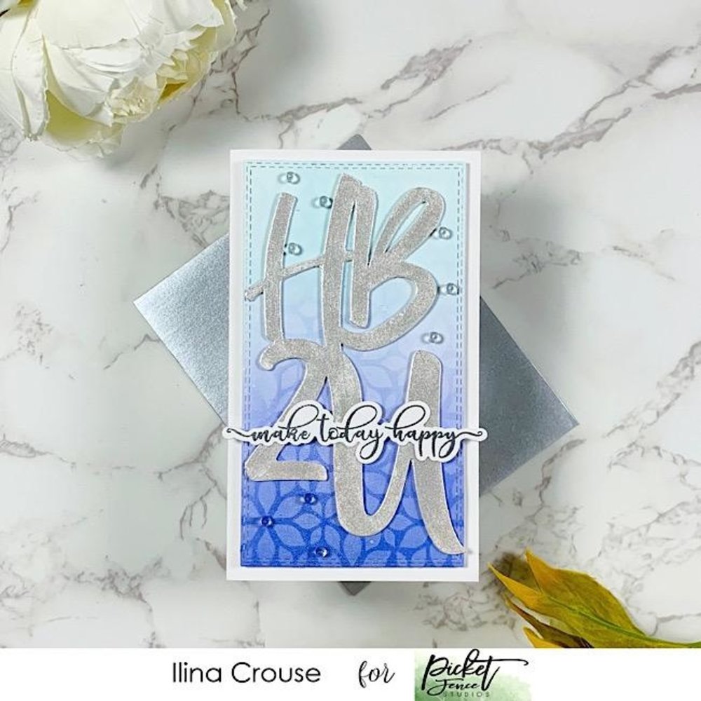 Picket Fence Studios Lots of Blossoms 6x6 Inch Stencil (SC-286) (OUTLET)