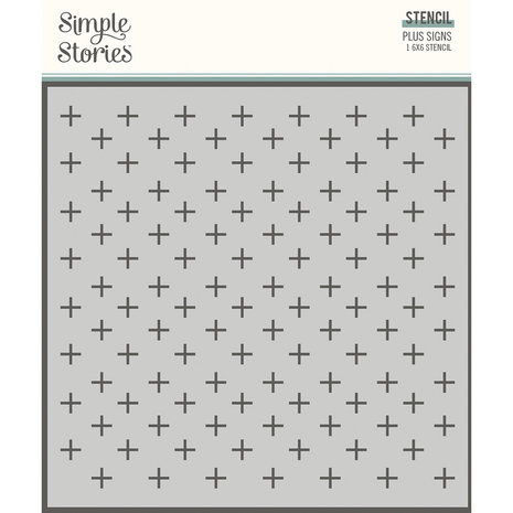 Simple Stories Good Stuff Stencil Plus Signs (16826) (DISCONTINUED)