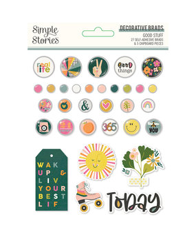 Simple Stories Good Stuff Decorative Brads (16822) (DISCONTINUED)