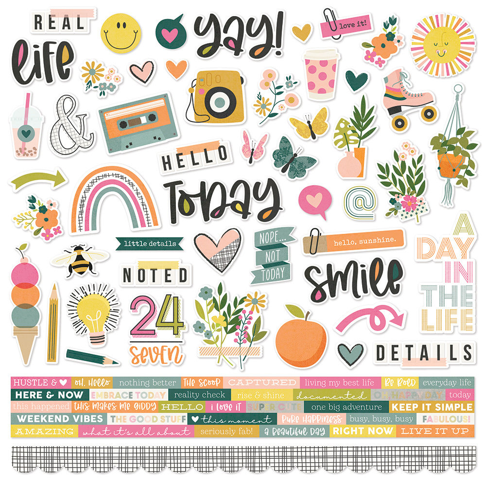 Simple Stories Good Stuff Cardstock Sticker (16801) (DISCONTINUED)