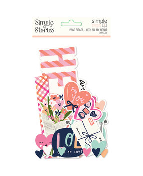 Simple Stories Simple Pages Pieces With All My Heart (16925) (DISCONTINUED)